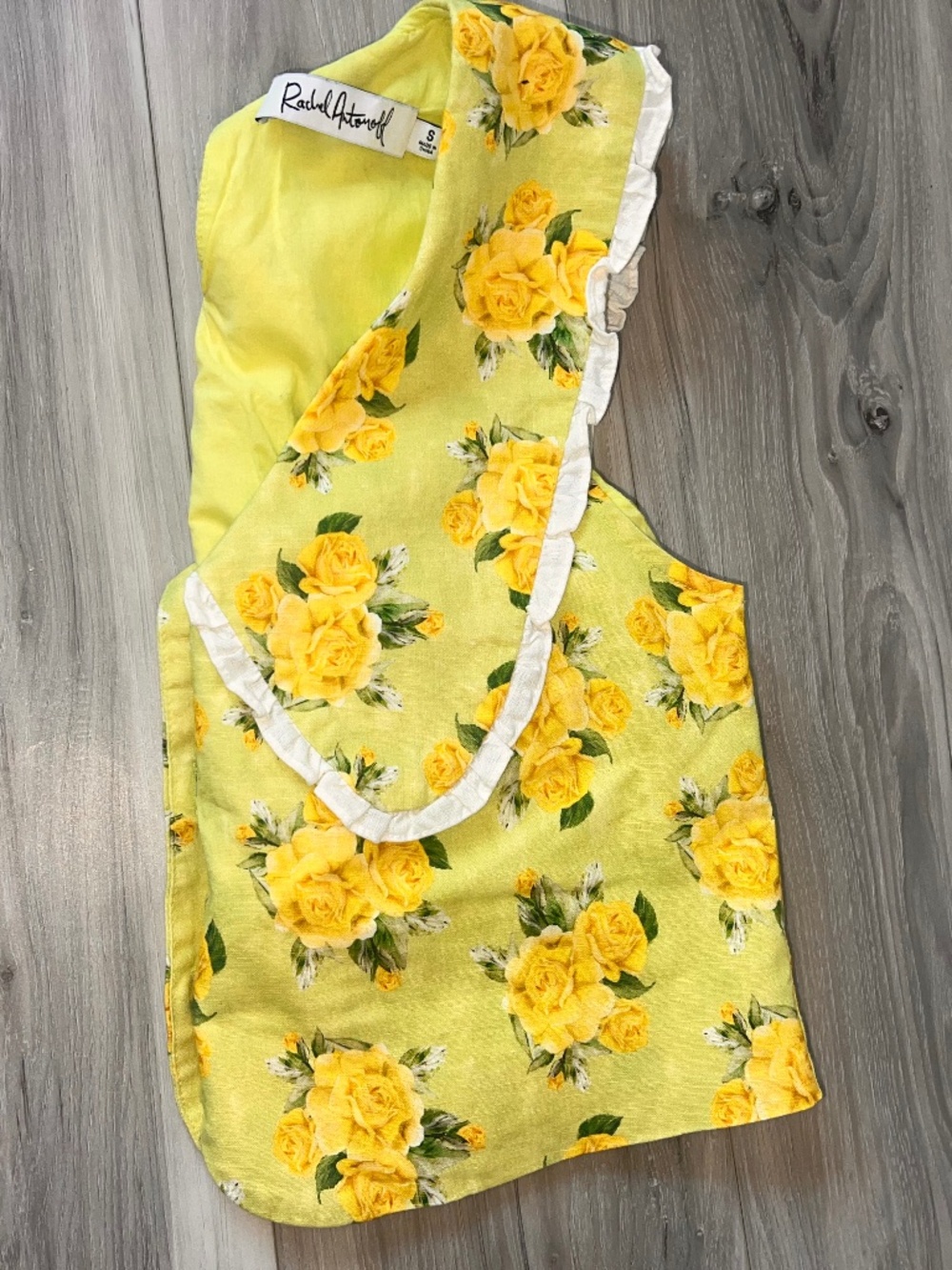Rachel Antonoff Georgia Top in Yellow Blooms in Small - Picture 7 of 7